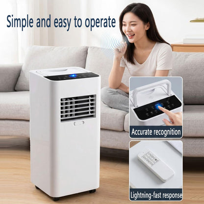  Climatiseur Portable Silencieux Smart AC Refroidit Jusqu'à 300 Sq.Ft.Unité Avec Ventilateur Et Déshumidificateur LED Affichage à Distance 24H Minuterie Kit D'installation Pour La Chambre à Coucher