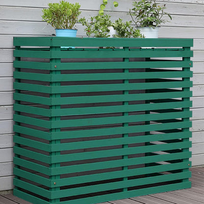  Housse De Protection En Bois Pour Climatiseur – Clôture De Protection Extérieure Pour Pompe à Chaleur Cachette élégante Pour Climatiseurs – Design Résistant Aux Intempéries – Parfait Pour Une