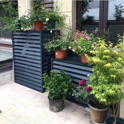 GENERIC Housse De Protection Décorative Pour Climatiseur Extérieur En Aluminium Résistant Aux Intempéries Pour Climatiseurs Centraux - Protection élégante Contre Les éléments Et Résistant Aux Intempéries