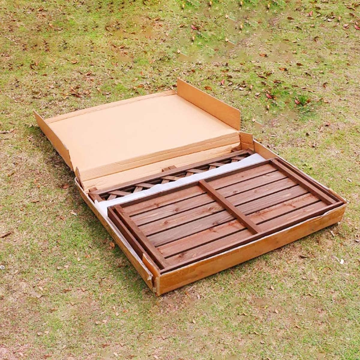  Housse De Protection En Bois Massif Pour Climatiseur Et Garde-corps - 120 X 57 X 100 Cm - Cadre De Protection Pour Volet - Support De Fleurs - Grille De Pompe à Chaleur - Décoration Extérieure Durable