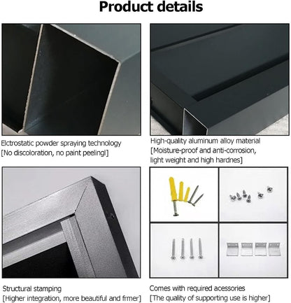 GENERIC Clôture D'intimité Pour Climatiseur Extérieur – Grilles De Protection En Aluminium Pour Climatisation Et Climatisation Résistantes Aux Intempéries