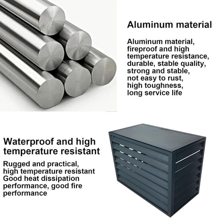 GENERIC Housse De Protection En Aluminium Pour Climatiseur – Clôture Décorative Résistante Aux Intempéries Pour Climatisation Et Pompe à Chaleur