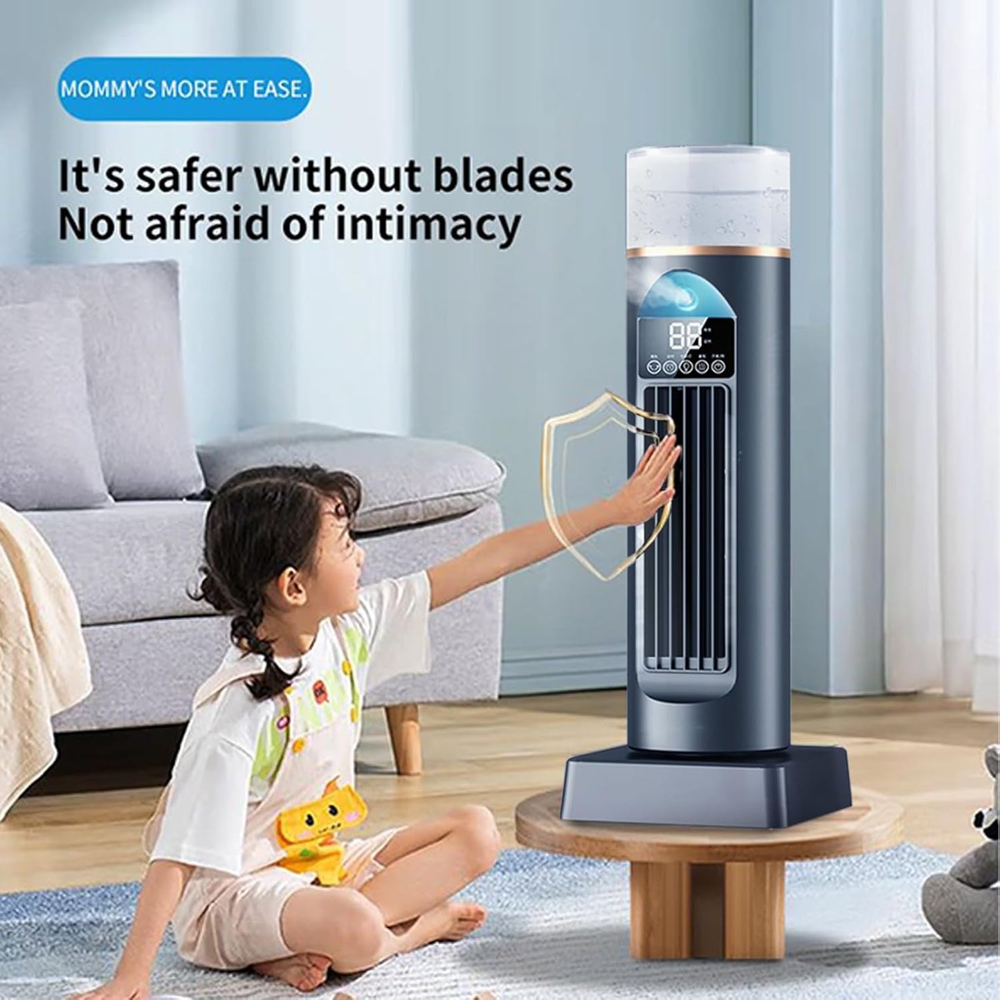  Ventilateur D'air Froid – Climatiseur Portable | Humidificateur à Vitesses Réglables, Refroidisseur D'espace Personnel Portable Pour La Maison, La Chambre, Le Salon, Le Garage, Le Camping