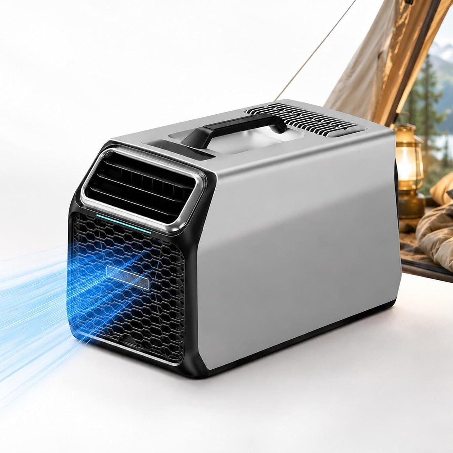  Climatiseur Portable Silencieux Pour Maison Tente Et Camping-Car Grey-220V | Fonction Refroidissement Et Déshumidification Pour Limiter Chaleur, Humidité Et Inconfort Pendant L’été.