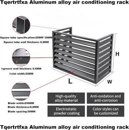 GENERIC Mini Housse De Climatiseur Fendue En Aluminium Pour Protection De Pompe à Chaleur Extérieure, Clôture élégante Pour Dissimuler Les Unités, Résistante Aux Intempéries Pour Une Utilisation En Intérieur