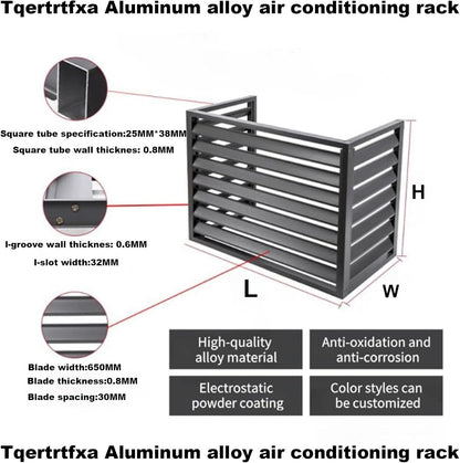  Housse De Protection En Aluminium Pour Climatiseur Extérieur – Clôture De Protection Pour Pompe à Chaleur Pour Unités De Climatisation Et Bouclier Résistant Aux Intempéries Pour Une Installation
