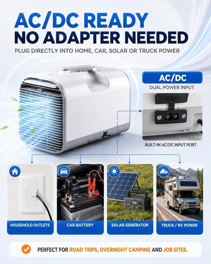  Tente Portable 4 En 1 AC, 4777 BTU Unité De Refroidissement Avec Ventilateur, Déshumidificateur.Puissance AC/DC Pour VRs, Vans, Camping.Contrôle Intelligent De L'application, Conception à Faible Bruit
