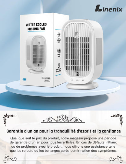  Climatiseur Mobile, Climatiseur Portable, Refroidisseur D'air 4 En 1, 45°/90°/120° Oscillation, 5 Vitesses, 2 Modes De Brume, Avec Affichage LED, Idéal Pour Maison, Bureau