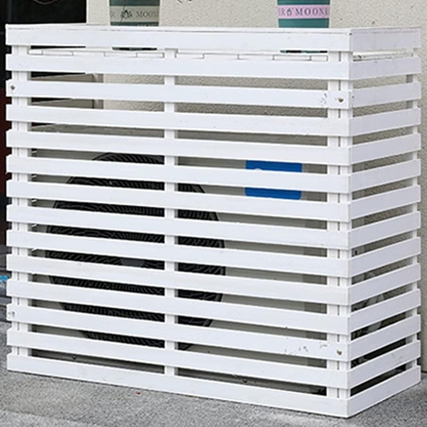 GENERIC Bonsai Design Housse En Bois Pour Climatiseur – Protection Pour Unité Extérieure | Cadre AC Polyvalent Pour Toutes Les Saisons | Design élégant Et Fonctionnel En Maille
