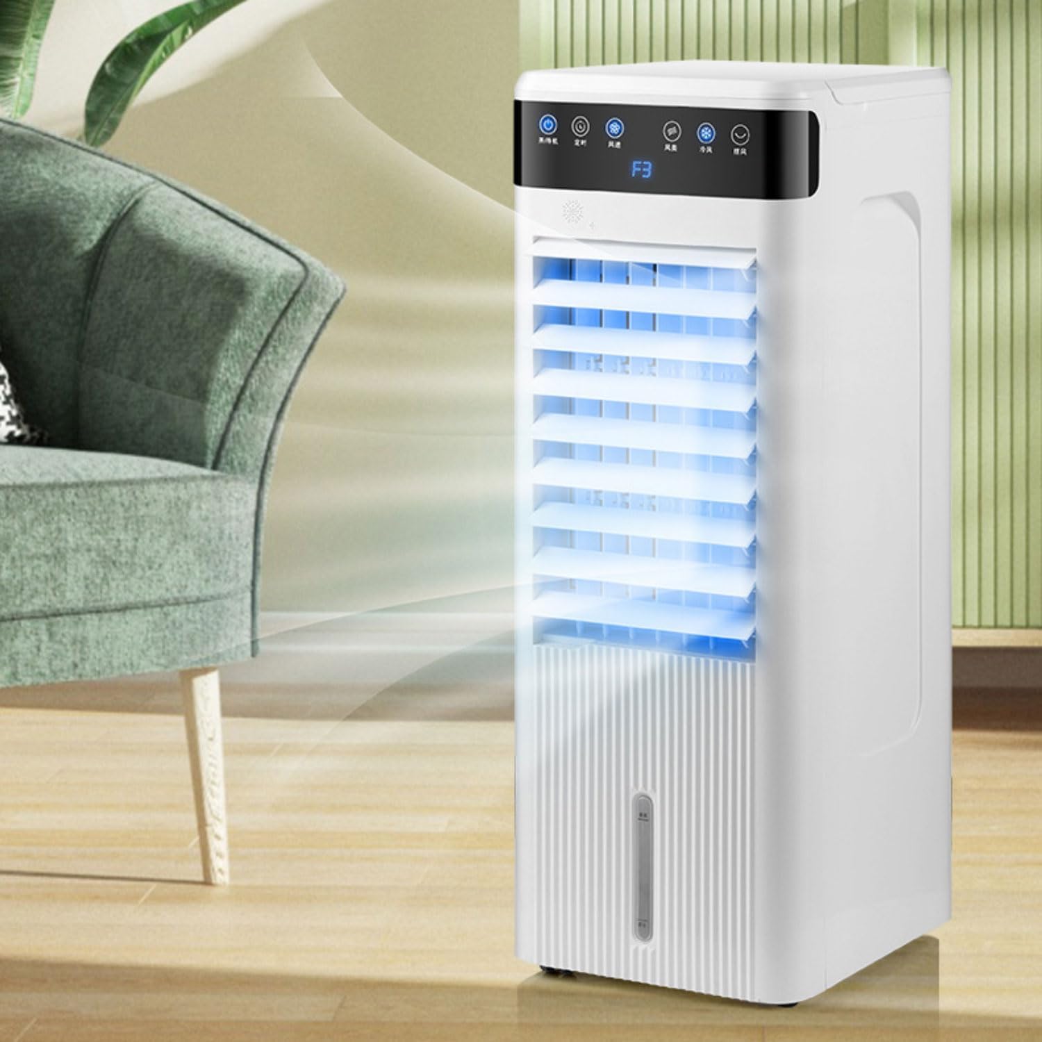  Climatiseur Mobile Climatiseur Portable Silencieux 5L 3 En 1 Refroidisseur D'air Air Climatiseur Ventilateur Minuteur 12H 3 Vitesses 3 Modes Climatiseur Pour Chambre Bureau
