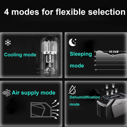 GENERIC Climatiseur Split Mobile 4 En 1 Rafraichisseur D'air Silencieux 3 Vitesses Zone De Couverture : 10 À 15 M² Aucun Assemblage Requis Pour Chambre,Cuisine,Bureau