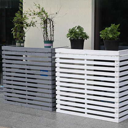  Housse En Bois Pour Climatiseur Extérieur - Protection Durable Avec écran D'intimité Caché - Résistant Aux Intempéries - Élégant Boîtier De Climatiseur Pour Une Utilisation En Extérieur