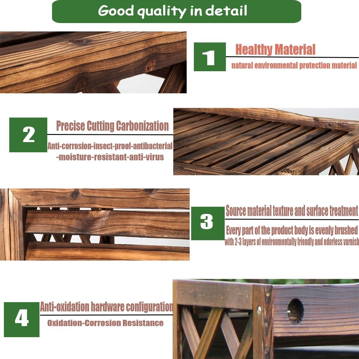 GENERIC Housse En Bois Pour Climatiseur – Clôture à Persiennes D'extérieur Avec Stores En Bois Massif Et Support De Fleurs 4 (taille XL : L 120 X L 57 X H)