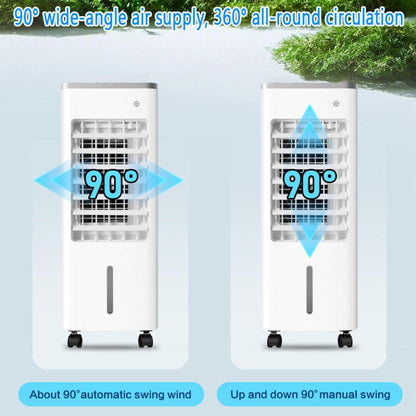 GENERIC Climatiseur Portable 3-en-1, Rafraîchisseur D’Air Évaporatif De 6L Avec Écran LED Et Oscillation à 90°, 3 Vitesses De Ventilation Réglables Et Minuterie De 7,5H, Ventilateur à Air Froid Pour Ma Black