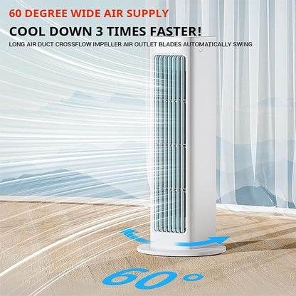  Climatiseur Portable Breeza Pro 2.0 Original, Climatiseur, Installation Sans Perçage, 3 Vitesses, Ultra Silencieux Et Écoénergétique, Pour Chambre, Bureau (Blanc,Rechargeable)