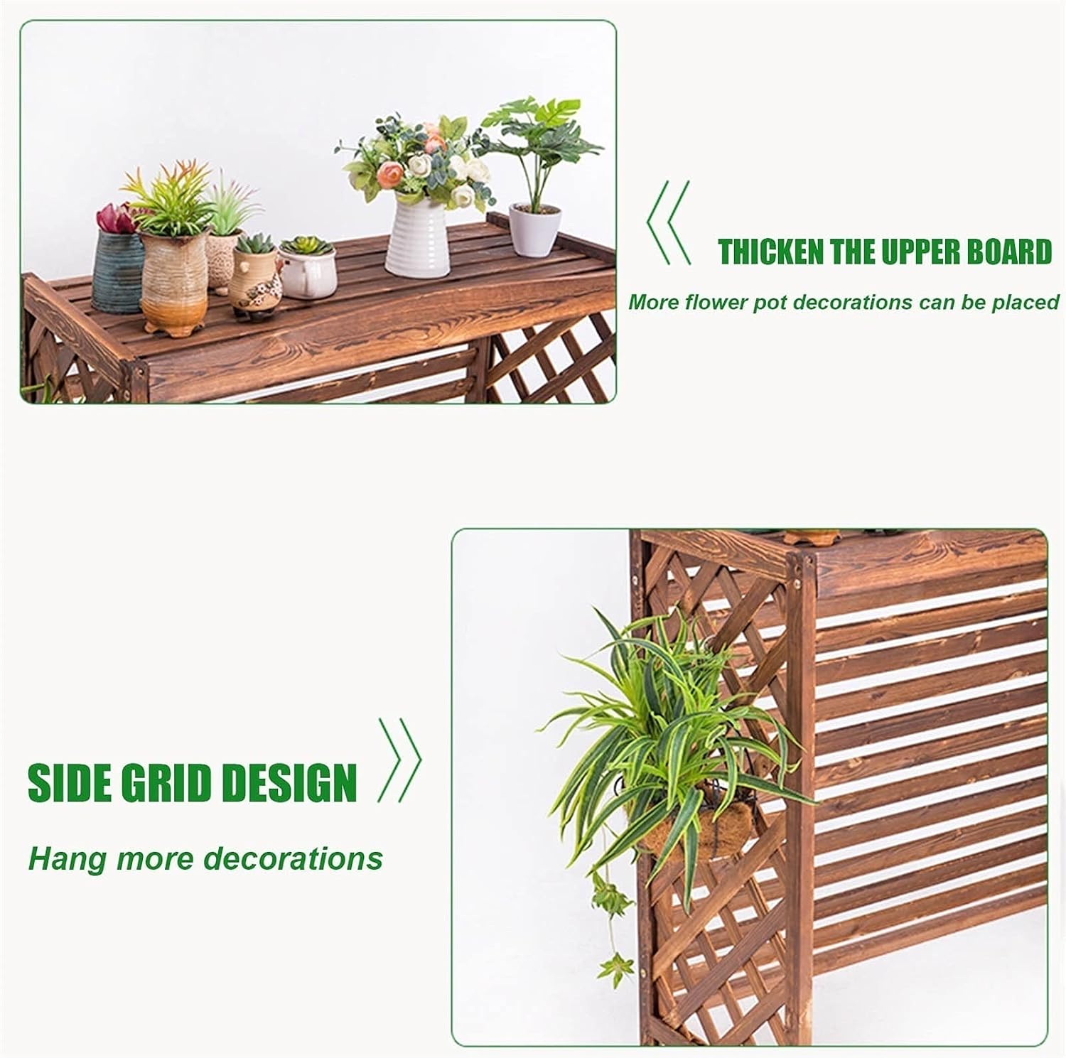 GENERIC Housse De Climatiseur En Bois Imperméable Pour Climatiseur - Durable Et Résistant Aux Intempéries - 80 X 32 X 70 Cm - Décoration De Jardin