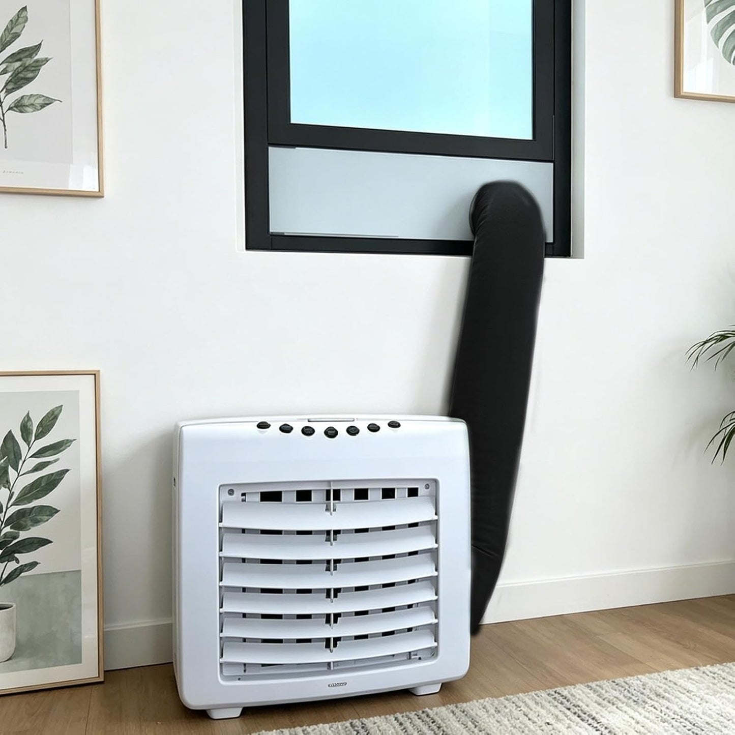  Gaine Isolante Thermique Pour Tuyau Climatiseur Portable, Installation Rapide Sans Outils, Anti-UV, Réduit Perte D'Énergie, Lavable Pour Maison, Bureau, Garage, Idéal Pour, 5/5,9 Pouces