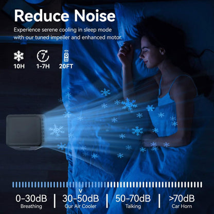 GENERIC Climatiseur Portable à évaporation Avec 3 Vitesses Et 3 Modes, Oscillation à 60°, Réservoir De 5 L, Ventilateur De Refroidissement Avec Télécommande, Sans Tuyau, Idéal Pour La Chambre Ou Le