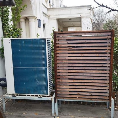 GENERIC Housse Pour Climatiseur Extérieur, écran Confidentialité, Housse Protection Extérieure Bois Pour Climatiseur Central Toutes Saisons, écran Clôture Climatiseur Pour Unités Extérieures, Support Pour