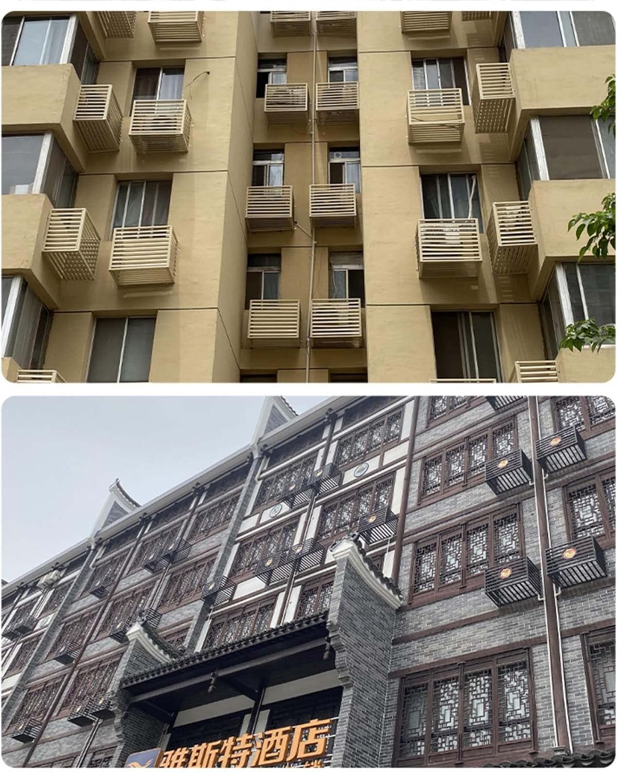 GENERIC Couverture Pour écran Clôture Climatiseur Extérieur - Grande Grille à Persiennes Aluminium Résistante Aux Intempéries, Couvertures Climatiseur Central Pour Unités, Boîtier Autoportant Pour Couvrir