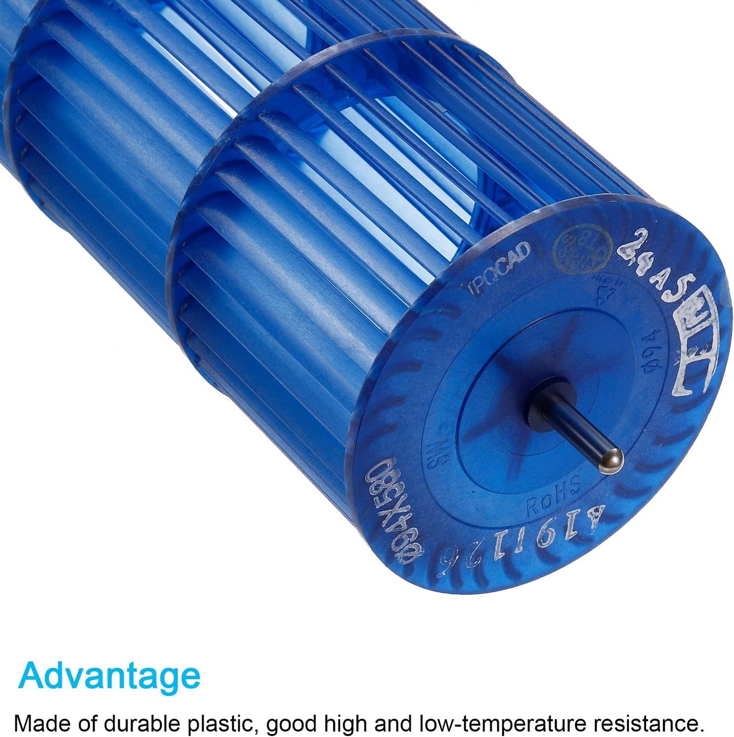 PATIKIL 94x580mm Climatisateur Souffleur Ventilateur Roue, Croix Flux Ventilateur Assemblage Remplace Pour Salle AC, Bleu