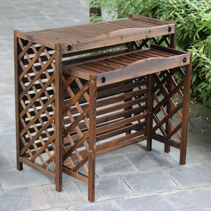 GENERIC Housse De Protection Pour Climatiseur Extérieur Et Pompe à Chaleur – Séparateur De Clôture En Bois Massif, Poubelle Et Support De Fleurs – Grilles De Protection Pour Unités De Climatisation, élégante