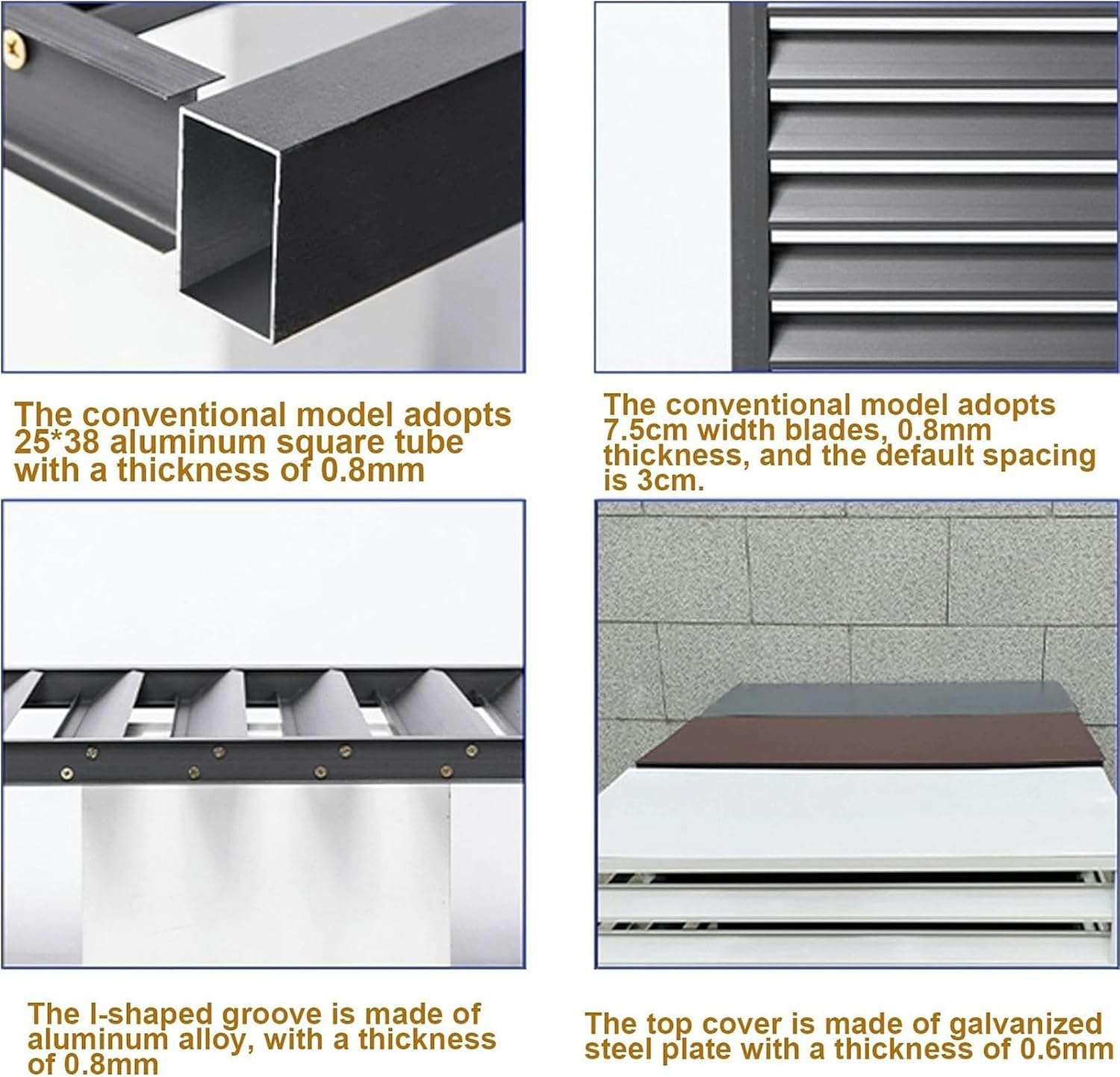  Housse De Protection Pour Climatiseur Et Pompe à Chaleur, Protection Extérieure En Aluminium Pour Climatiseur, Résistante Aux Intempéries, Protection Toutes Saisons Pour Systèmes Mini Split