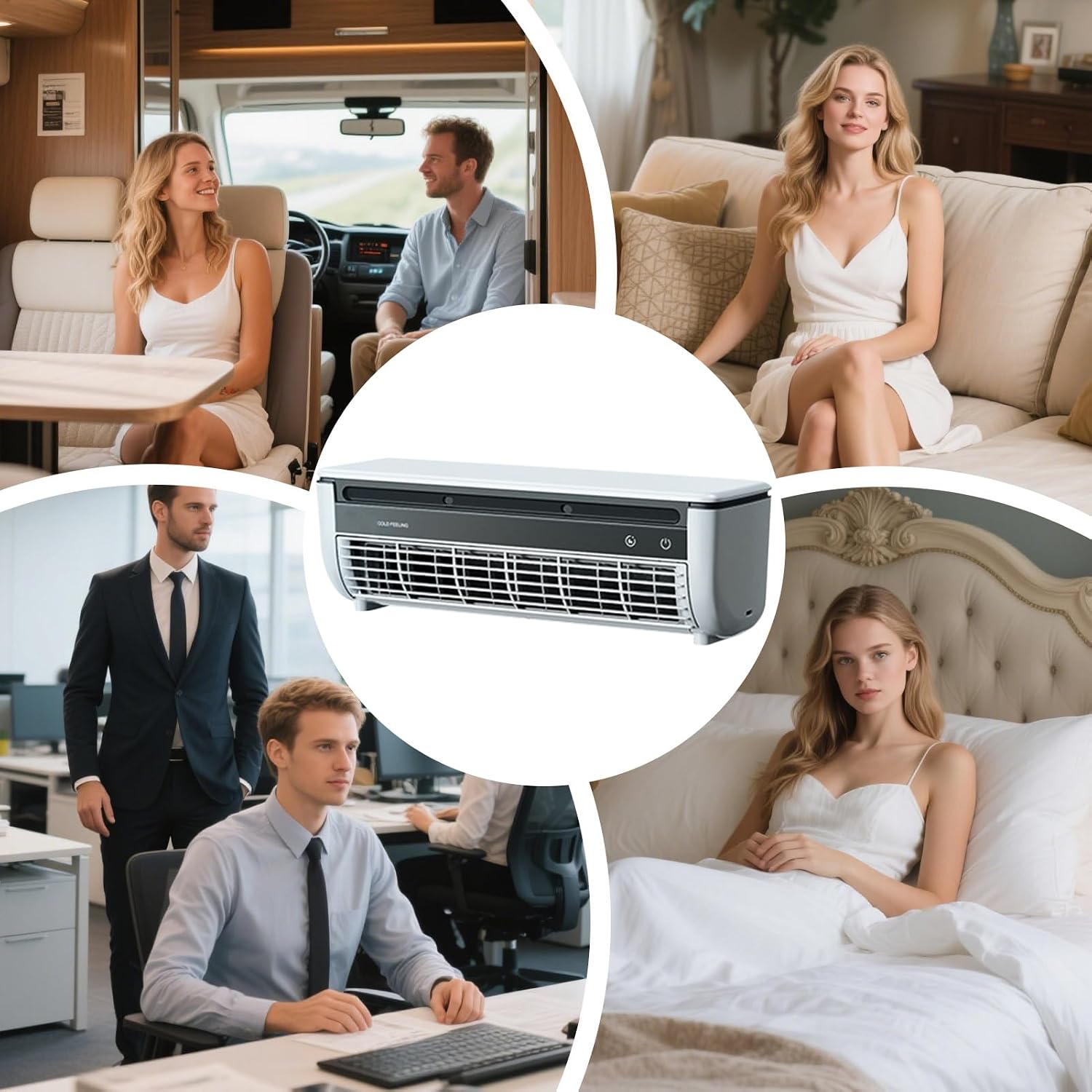  Ventilateur Rafraîchisseur D'Air Pour Pièce | Ventilateur Rafraîchisseur D'Air | Appareil Trois Vitesses Réglable Pour Optimisation Espace Intérieur Extérieur Dorm Camping Table
