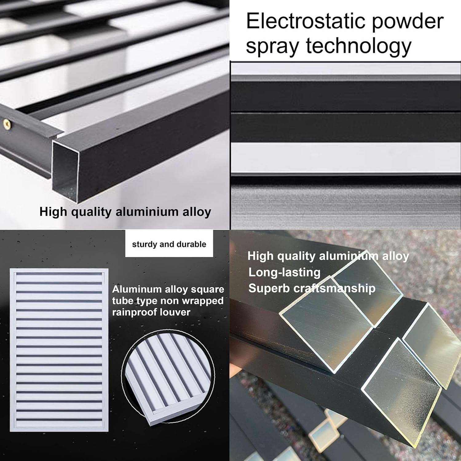 GENERIC Mini Housse De Climatiseur En Aluminium Résistant Aux Intempéries - Protection Contre Les Intempéries - Condensateur AC - Avec Clôture élégante - Matériau Extérieur Pour Une Utilisation En Intérieur