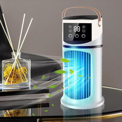  Climatiseur Ventilateur,Climatiseur Mobile Pour Intérieur - Réglable Avec Éclairage LED Pour Chambre Bureau Dortoir Sommeil Et Travail
