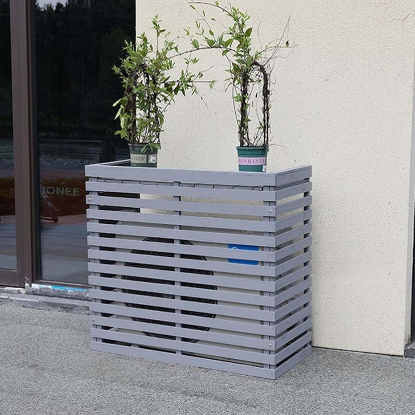 GENERIC Housse De Climatisation Extérieure – Résistante Aux Intempéries Pour Climatiseurs Centraux – Dissimule élégamment Votre équipement Extérieur De Climatisation