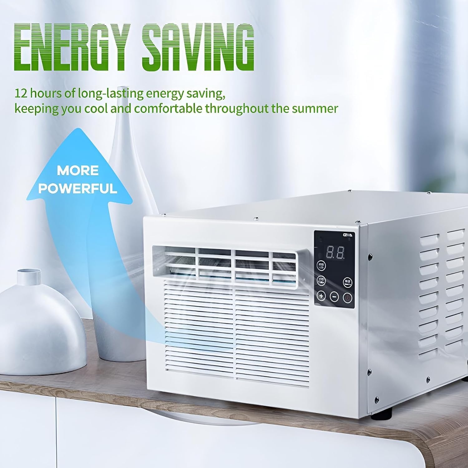  Climatiseur Portable, Refroidisseur Personnel 550W Et Déshumidificateur Pour Les Chambres Jusqu'à 5m2.Énergie Efficace, Fonctionnement Silencieux Avec Télécommande.Idéal Pour Chambre à Coucher, Dortoi