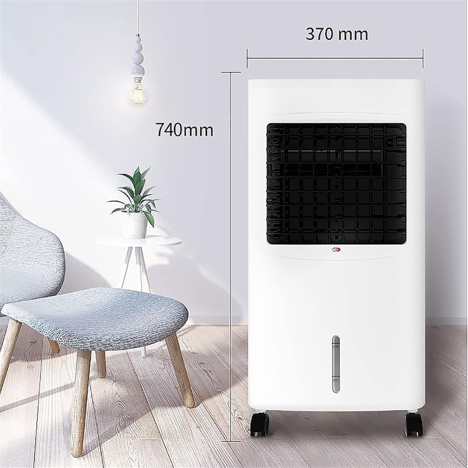 GENERIC Refroidisseur D'évaporation Portable Avec Télécommande - Unité De Refroidissement Mobile Efficace En énergie Pour Une Utilisation Intérieure Et Extérieure, Vitesse De Ventilateur Réglable Et Fonctionn