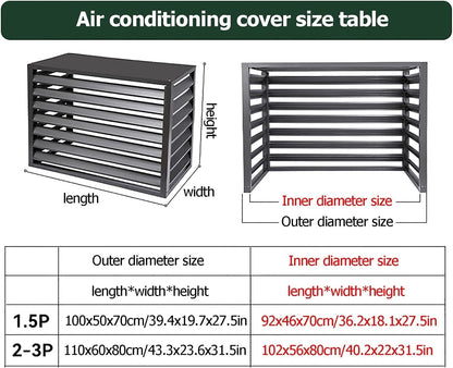 GENERIC Housse En Aluminium Pour Climatiseur – Protection De L'unité De Climatisation Extérieure – Clôture D'intimité – Couvercle De Protection Contre Le Condensateur – Marron 100 X 50 X 70 Cm
