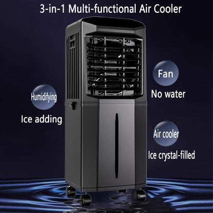 GENERIC Climatiseur Portable à évaporation Avec Réservoir De 60 L, Oscillation à 120°, Ultra Silencieux, Minuterie 12 H, Télécommande, Pour Appartement, Garage Ou Extérieur.