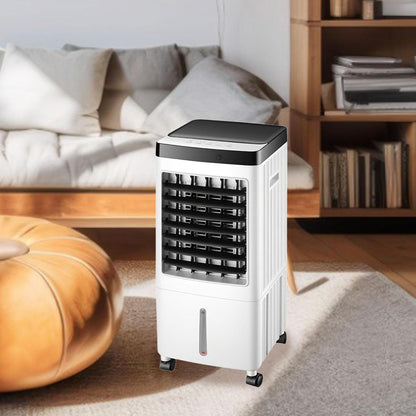 GENERIC Refroidisseur D'air Portable Avec Humidificateur, Ventilateur D'évaporation à 3 Vitesses Pour Le Bureau à Domicile, Minuterie De Télécommande, Dispositif De Refroidissement Silencieux Avec Roues Et Bo