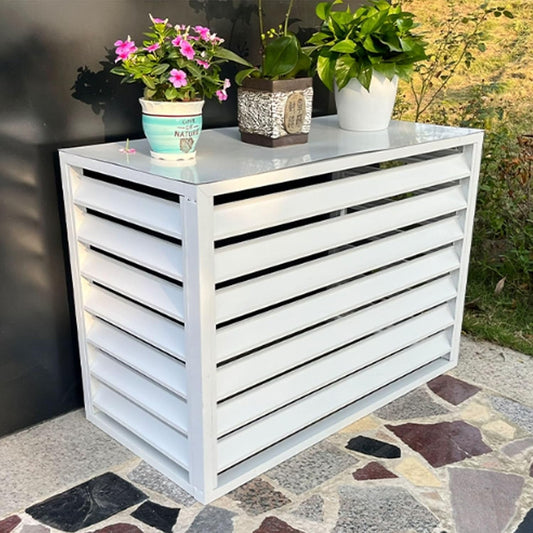 GENERIC Cadre De Climatiseur En Alliage D'aluminium Et Couvercles De Pompe à Chaleur Pour Extérieur Et Intérieur Pour Dissimuler Les Unités De Climatisation, Protection Durable, Résistant Aux Intempéries