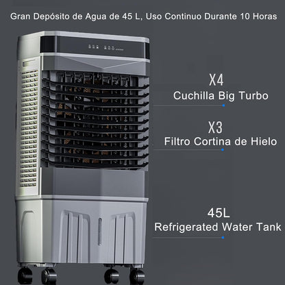 GENERIC Refroidisseur D'air évaporatif à 3 Vitesses Avec Minuterie 12H, Ventilateur De Refroidissement Portable Pour Chambre à Coucher Et Bureau, Dispose D'une Raontisation Automatique, Grand Réservoir D'eau