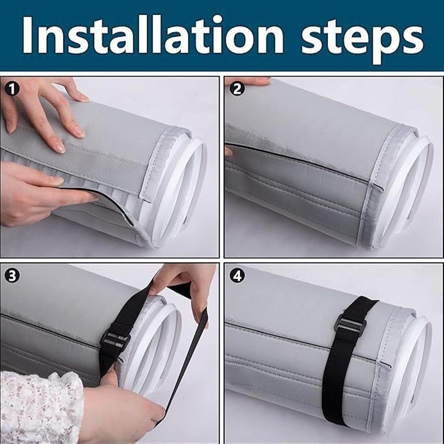  Gaine Isolante Pour Tuyau De Climatiseur – Protection Portable Manchon D'isolation, Compatible 5 Et 5,9 Pouces. Réduit La Condensation Et Améliore L'efficacité Énergétique – Pour Climatisation Mobile