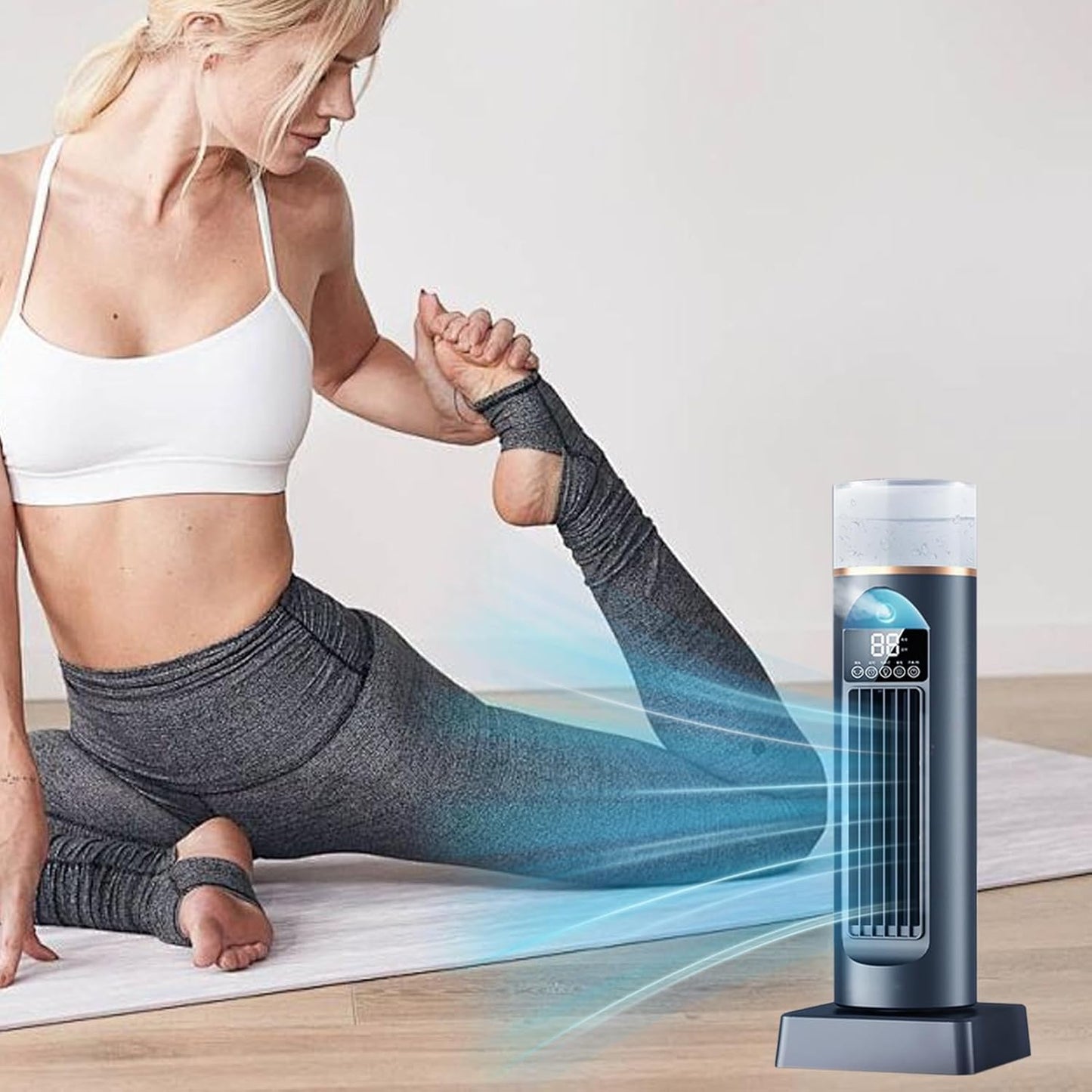 Ventilateur D'air Froid – Climatiseur Portable | Humidificateur à Vitesses Réglables, Refroidisseur D'espace Personnel Portable Pour La Maison, La Chambre, Le Salon, Le Garage, Le Camping