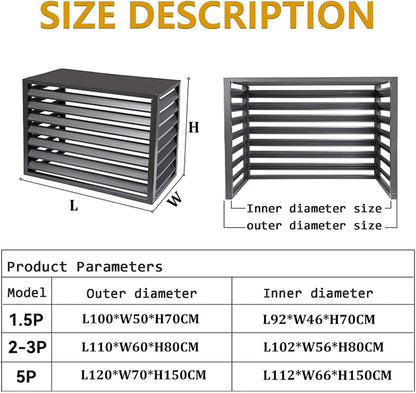 GENERIC Clôture En Aluminium Pour Climatiseur - Amande - 100 X 50 X 70 Cm - Écran AC Extérieur Et Couvercle De Pompe à Chaleur - Bouclier De Protection Pour Condensateur Et Unité