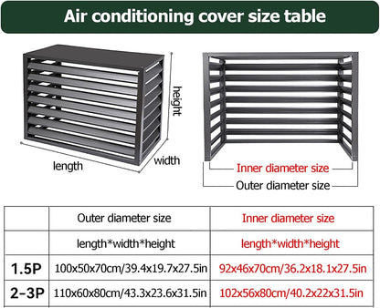 GENERIC Housse En Aluminium Pour Climatiseur – Protection Contre Les Intempéries Pour Unité Extérieure Centrale Et Résistante Aux Intempéries, Idéale Pour Une Utilisation En Intérieur/extérieur