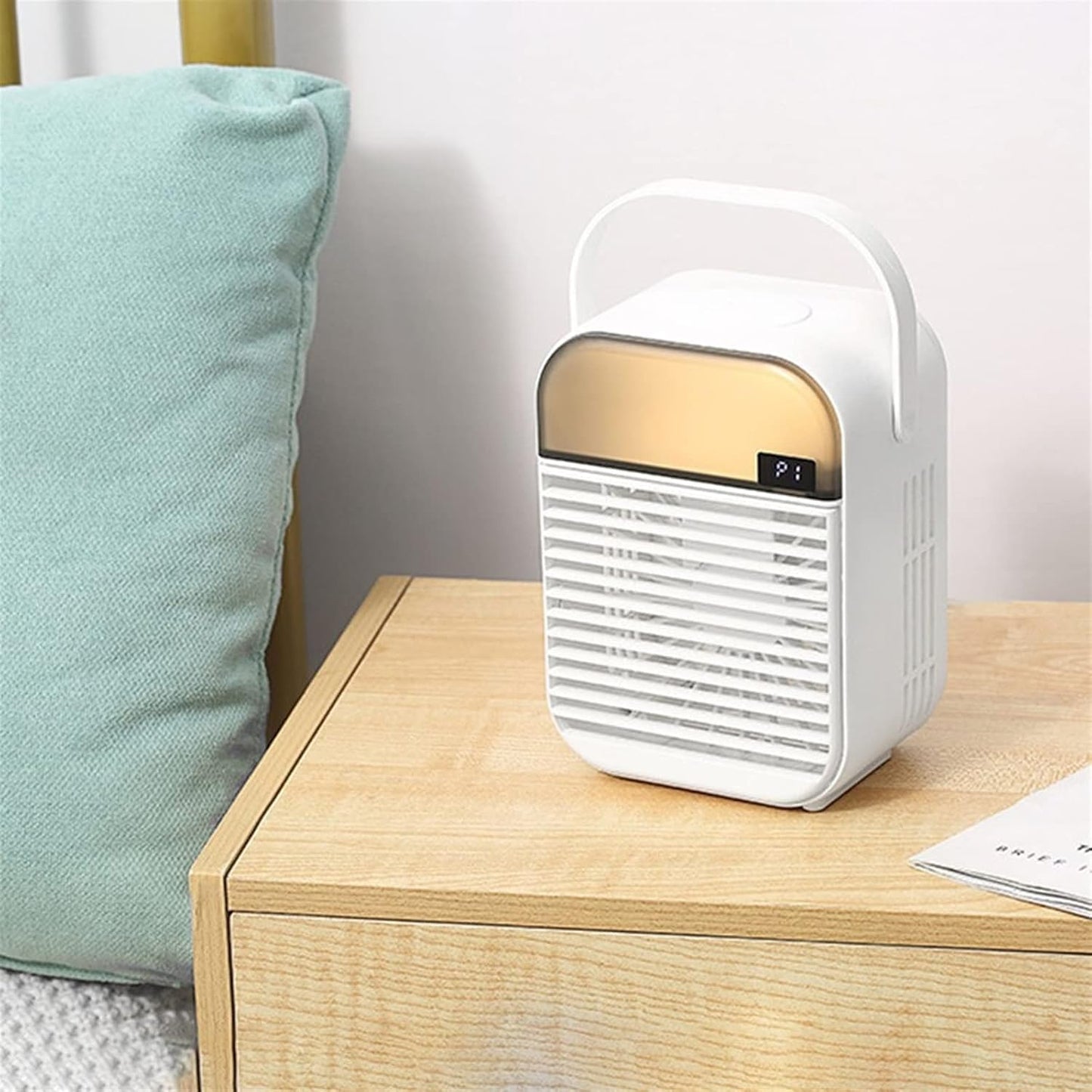  DieffematicKTY Climatiseur Mobile Cooling Fan Air Conditioner Humidifier Handheld Smart Digital Night Light Cold Fog Diffuser Fan Suitable For Office Home