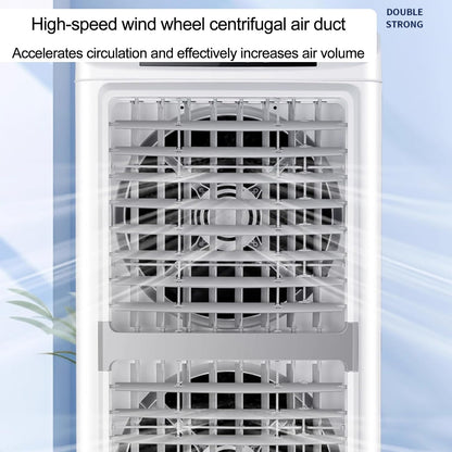  Refroidisseur D'air Tour, 300 W, Par évaporation, Avec Deux Ventilateurs Et Quatre Compartiments à Glace. Climatiseur Mobile Pour La Maison, La Chambre Ou Le Bureau, Rafraîchit Une