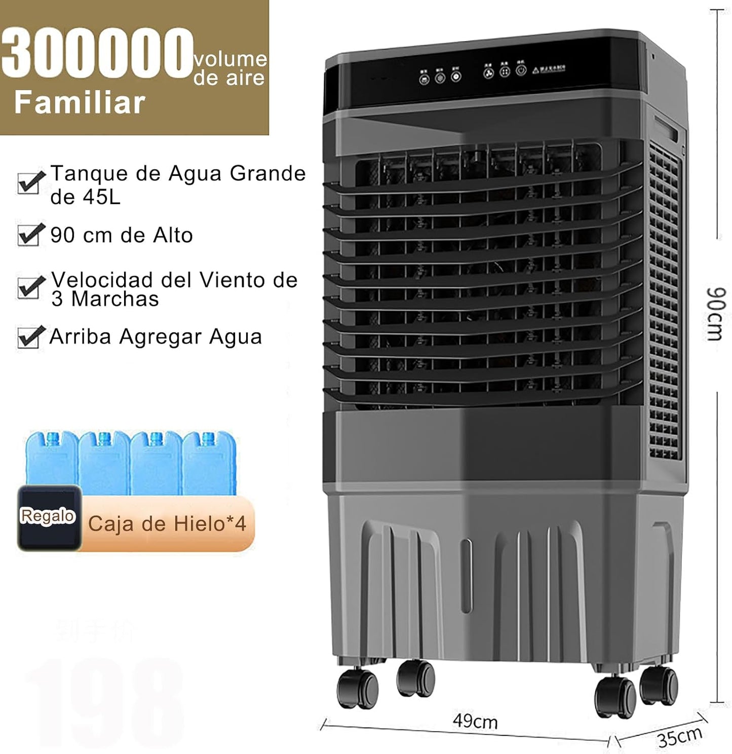 GENERIC Refroidisseur D'air évaporatif à 3 Vitesses Avec Minuterie 12H, Ventilateur De Refroidissement Portable Pour Chambre à Coucher Et Bureau, Dispose D'une Raontisation Automatique, Grand Réservoir D'eau