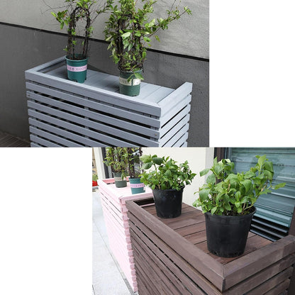  Housse Décorative Pour Climatiseur Extérieur Avec Support De Plante En Bois Et Couvercle Supérieur Pour Protection De Clôture – Résistant Aux Intempéries, élégante Et Fonctionnelle