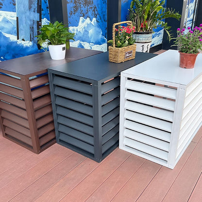 GENERIC Housse De Protection En Aluminium Pour Climatiseur – Clôture Décorative Résistante Aux Intempéries Pour Climatisation Et Pompe à Chaleur
