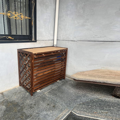 GENERIC Housse De Climatiseur D'extérieur En Bois Massif Anti-corrosion Design élégant Pour Cacher Les Unités De Climatisation Et Le Stockage Des Plantes – Protection Résistante Aux Intempéries Pour Une