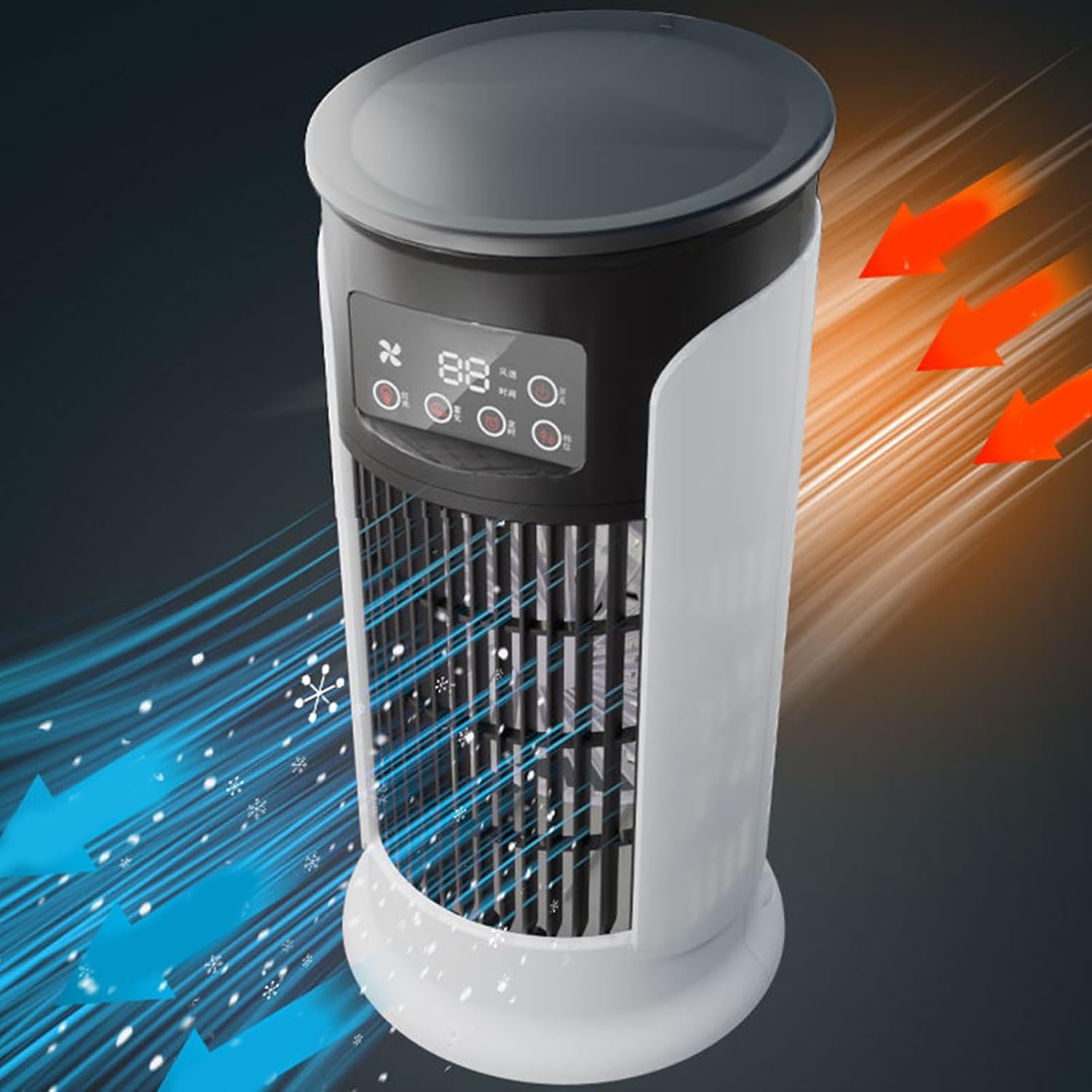  Ventilateur AC,Ventilateur Personnel Rafraîchisseur D'Air Évaporatif | Ventilateur Personnel Évaporatif Silencieux USB Vitesses Réglables Pour Table Et Chevet