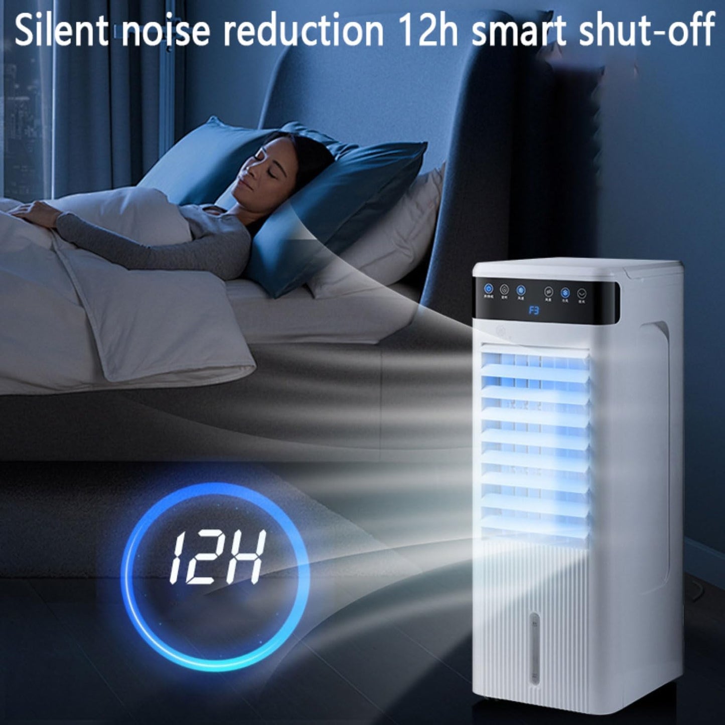  Climatiseur Mobile Climatiseur Portable Silencieux 5L 3 En 1 Refroidisseur D'air Air Climatiseur Ventilateur Minuteur 12H 3 Vitesses 3 Modes Climatiseur Pour Chambre Bureau